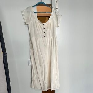 Elegant White Button-Front Jumpsuit